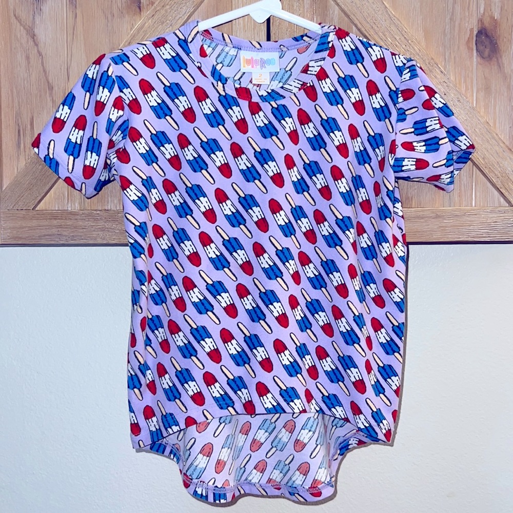 4th of July Bomb-Pop Patriotic Summer Gracie Hi-Lo Style Tee Family Matching USA